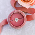 2.0 CT Oval Cut Moissanite Solitaire Setting Engagement Ring