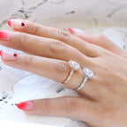 1.50 CT Oval Cut Vintage Halo Style Moissanite Engagement Ring