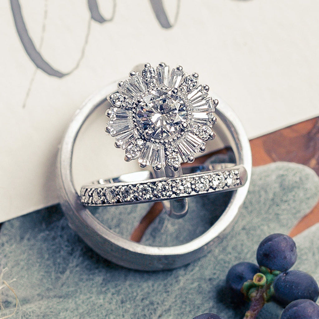 0.48 TCW Round Brilliant Cut Full Eternity Moissanite Wedding Band