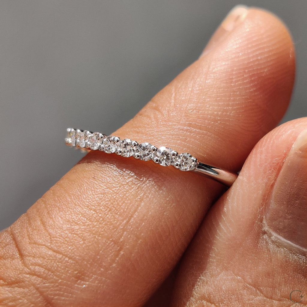 Diamond Half Eternity Band with Round Cut