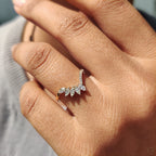 Tiara Wedding Band in Marquise and Round Diamond