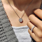Lab Grown Round Diamond Cluster Pendant