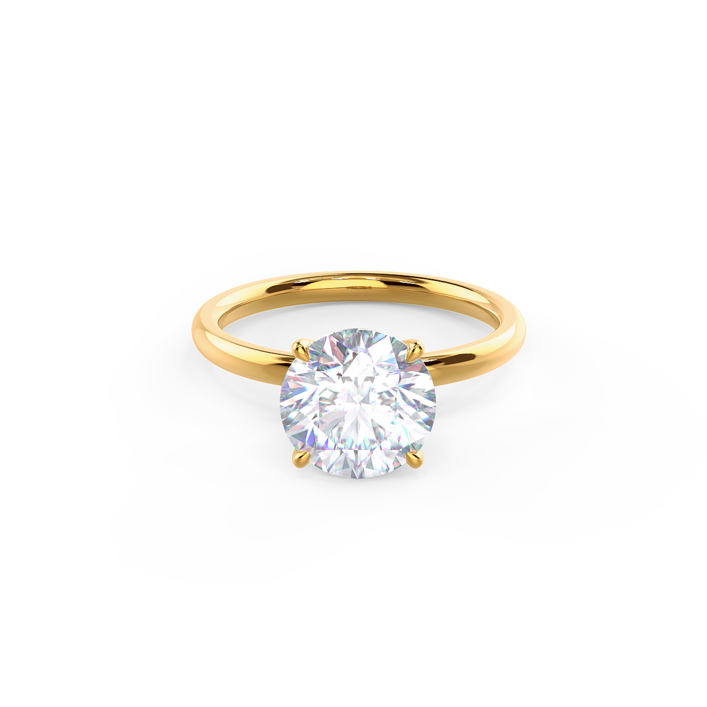 1.75 CT Round Brilliant Cut Moissanite Solitaire Engagement Ring