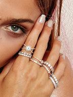 2.00 | 2.50 MM Round Brilliant Cut Bezel Set Vintage Wedding Band
