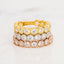 0.75 TCW Round Brilliant Cut Bezel Set Vintage Wedding Band