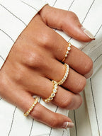 0.55 TCW Round Brilliant & Baguette Cut Half Eternity Wedding Band
