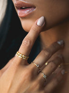 0.34 TCW Round Brilliant Cut Bezel Set Unique Vintage Wedding Band