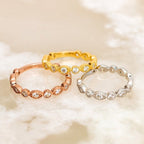 0.34 TCW Round Brilliant Cut Bezel Set Unique Vintage Wedding Band