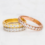 1.10 TCW Round Brilliant Cut Half Eternity Perfect Moissanite Wedding Band