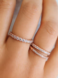 1.10 TCW Round Brilliant Cut Half Eternity Perfect Moissanite Wedding Band