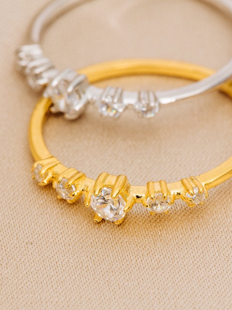 0.10 TCW Round Brilliant Cut 6 Prong Perfect Wedding Band
