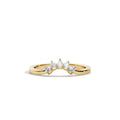 0.25 TCW Pear Moissanite Crown Wedding Band
