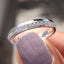 Pave Set Wedding Band With Knife Edge