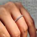 White Gold Wedding Band - Half Eternity