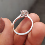 Round Cut Diamond Cathedral Setting Ring