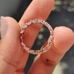 Round Diamond Band - White Gold