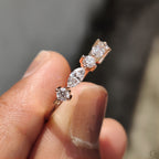Round And Marquise Wedding Band In Half Eternity