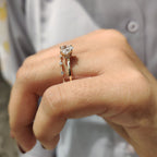 Round Diamond Eternity Band in Distance Pave Style
