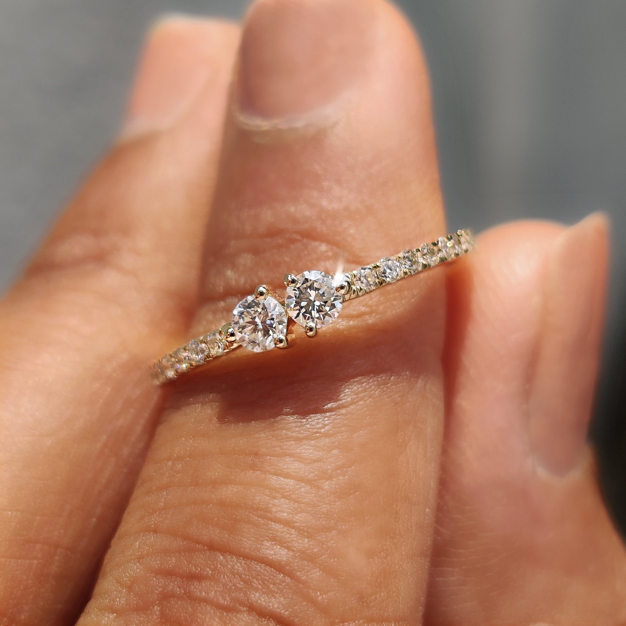 Yellow Gold Eternity Band With Round Diamond Main image