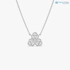 14k Gold Baguette and Round Diamond Pendant 0.25 ctw DisneyValley