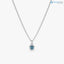 14k Gold Blue Topaz Birthstone Necklace, London Blue Topaz, Bezel Setting DisneyValley