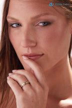 14k Gold Spinning Eternity Band with 0.50 Carat Round Lab Grown Diamonds wedding band - DisneyValley