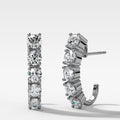 1.5 CTW Five Stone J-Shaped Earrings