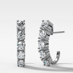 Five Stone J-Shaped Earrings