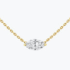 0.25-1.0ct Marquise Cut Moissanite Solitaire Necklace