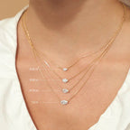 0.25-1.0ct Marquise Cut Moissanite Solitaire Necklace
