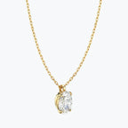 0.25-1.0ct Oval Cut Moissanite Solitaire Necklace