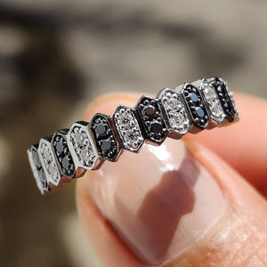 Black and White Wedding Band