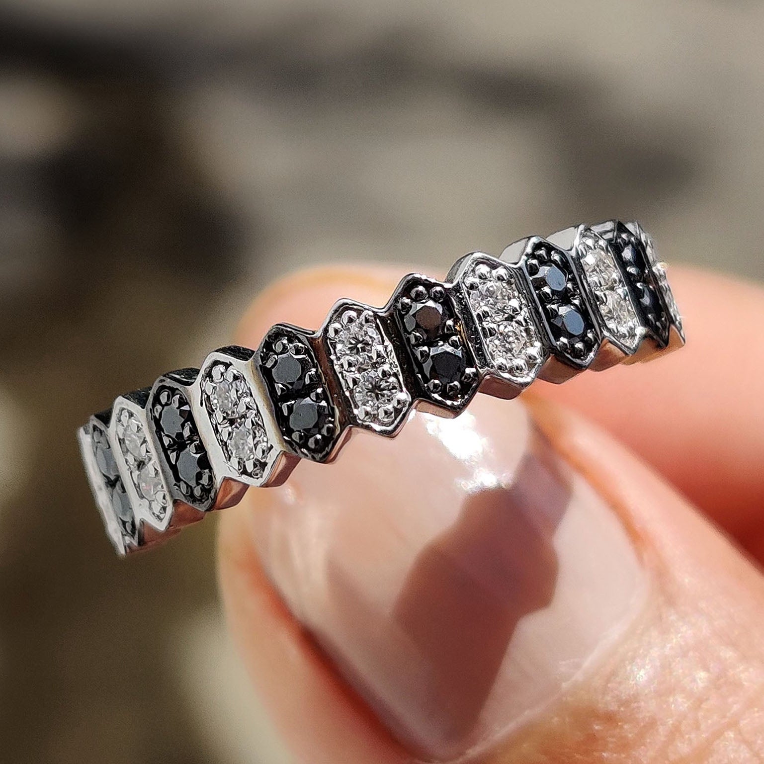 Black and White Wedding Band