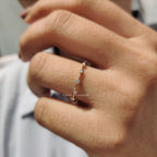 Round Diamond Eternity Band in Distance Pave Style