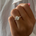 1.50 CT Oval Cut Moissanite Dainty Style Engagement Ring