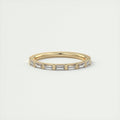 0.60CT Baguette Cut Moissanite Half Eternity Unique Wedding Band