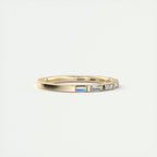 0.60CT Baguette Cut Moissanite Half Eternity Unique Wedding Band