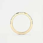 0.60CT Baguette Cut Moissanite Half Eternity Unique Wedding Band