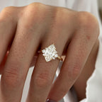 2.0 CT Marquise Cut Moissanite Cluster Style Engagement Ring