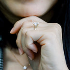 2.75 CT Cushion Cut Moissanite Solitaire Engagement Ring