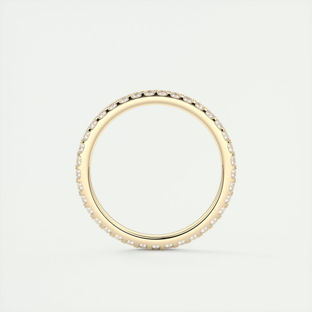 1.40CT Round Brilliant Cut Moissanite Full Eternity Unique Wedding Band