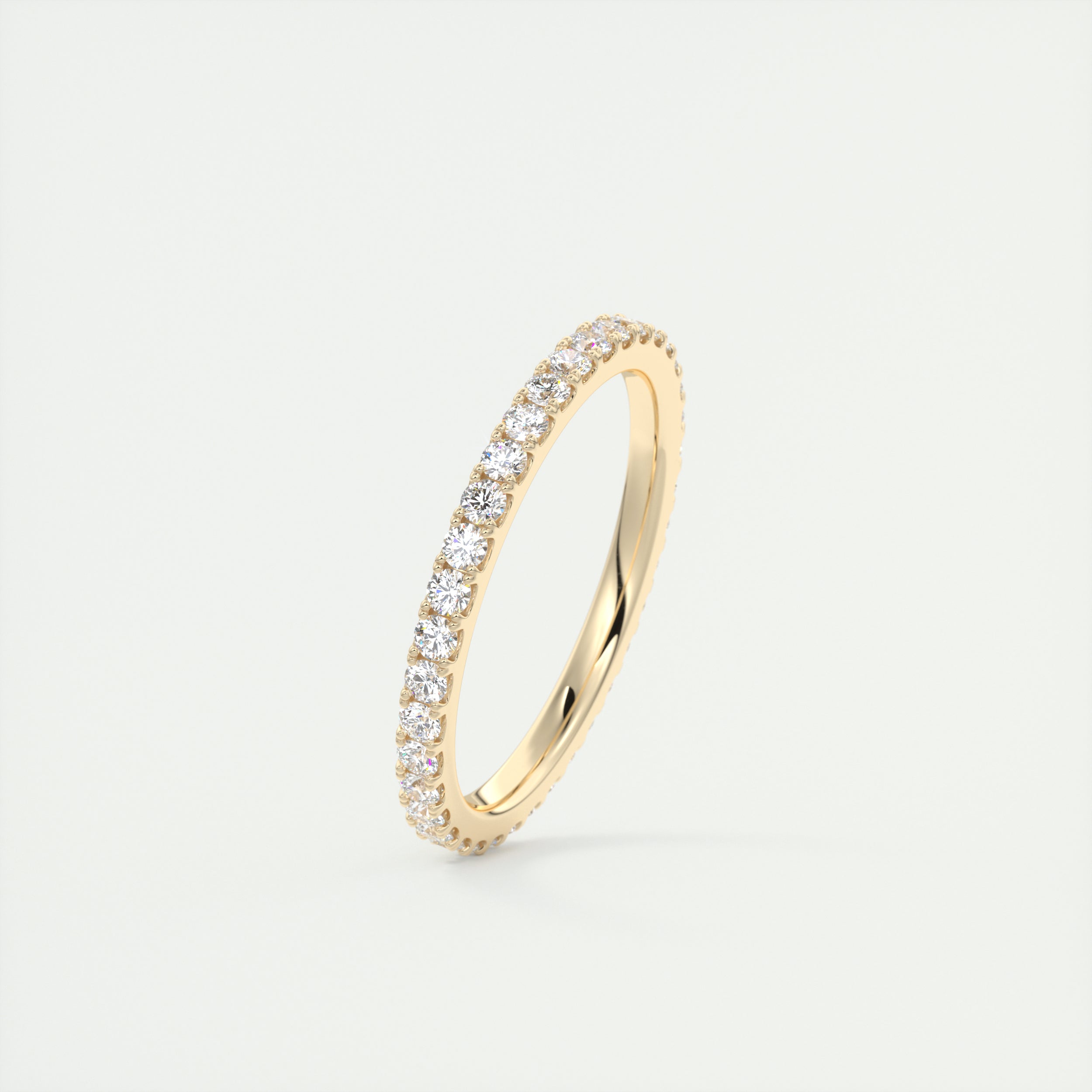 1.40CT Round Brilliant Cut Moissanite Full Eternity Unique Wedding Band