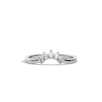 0.25 TCW Pear Moissanite Crown Wedding Band