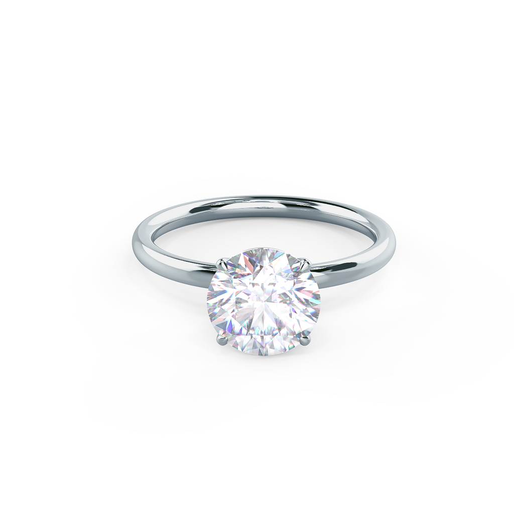 1.75 CT Round Brilliant Cut Moissanite Solitaire Engagement Ring