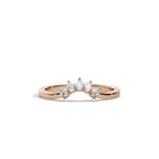 0.25 TCW Pear Moissanite Crown Wedding Band