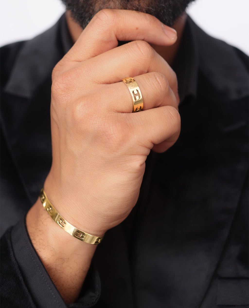 SHADOW BRIGGS Gold Cuff Bangle Bracelet - 6.5mm