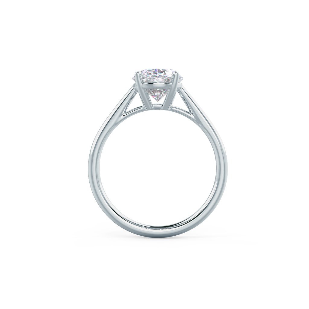 1.75 CT Oval Cut Moissanite Solitaire Engagement Ring