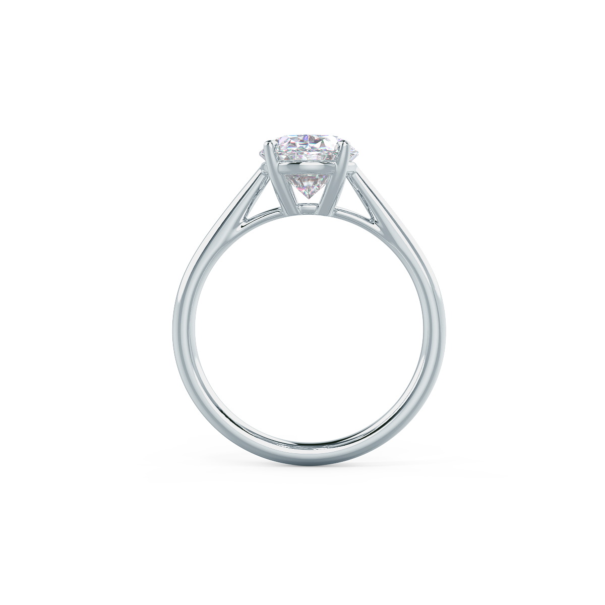 1.75 CT Oval Cut Moissanite Solitaire Engagement Ring