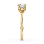 Round Cut Twisted Prong Milgrain Setting Ring