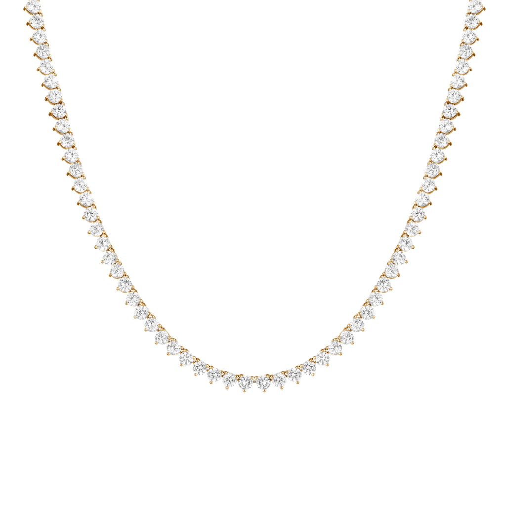 Round Cut Moissanite Diamond Tennis Necklace